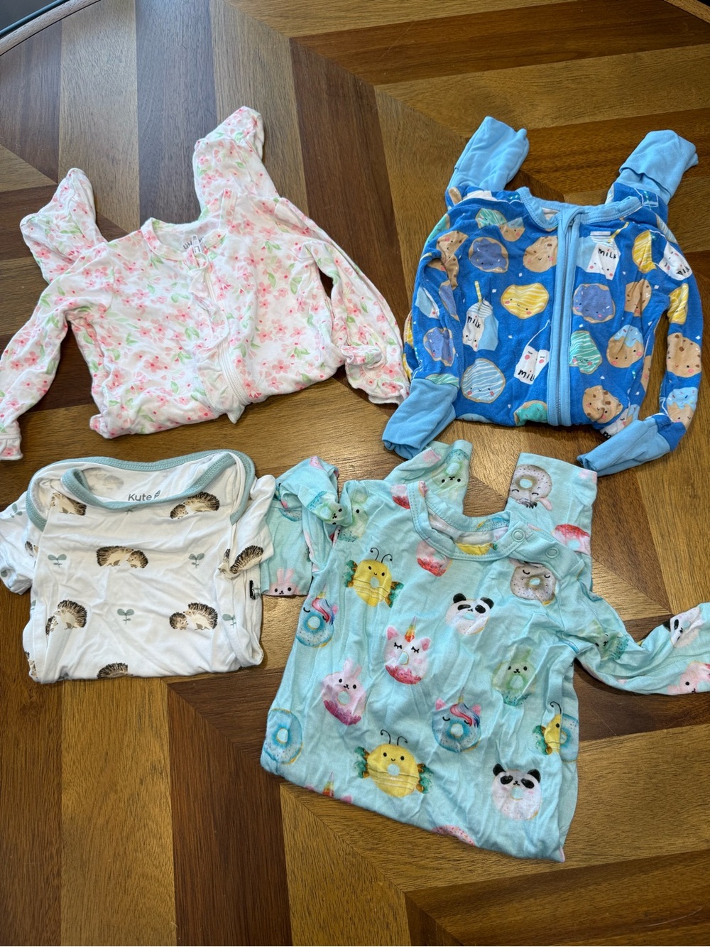 Kyte BABY Posh Peanut Little Sleepies etc baby girl bamboo lot Preowned 0-9 mos